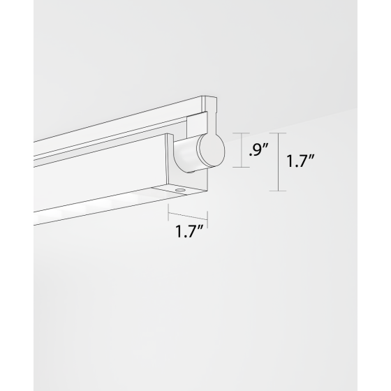 Gladstone Adjustable Architectural LED Strip Light Pendant - Louvered Direct/Indirect 