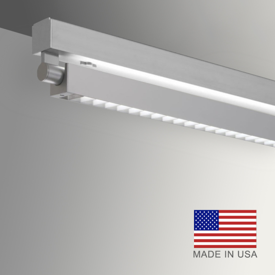 Gladstone Adjustable Architectural LED Strip Light Pendant - Louvered Direct/Indirect 