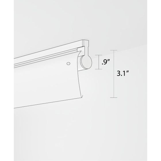 Gladstone Adjustable Architectural LED Strip Light Pendant - Wall Wash