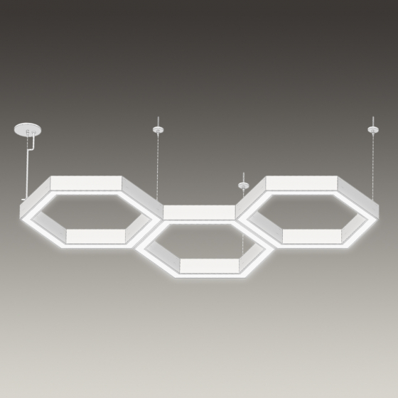 Image 1 of Alcon 12175-P-TRI LED Hexagon Pendant Tri-Light
