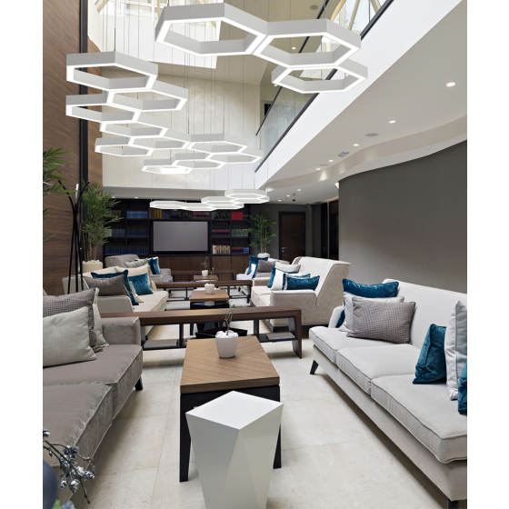 Alcon 12175-P LED Hexagon Pendant Light