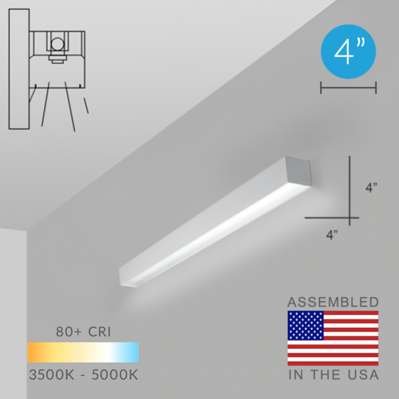 Alcon 12200-4-W RFT LED Linear Wall Light 
