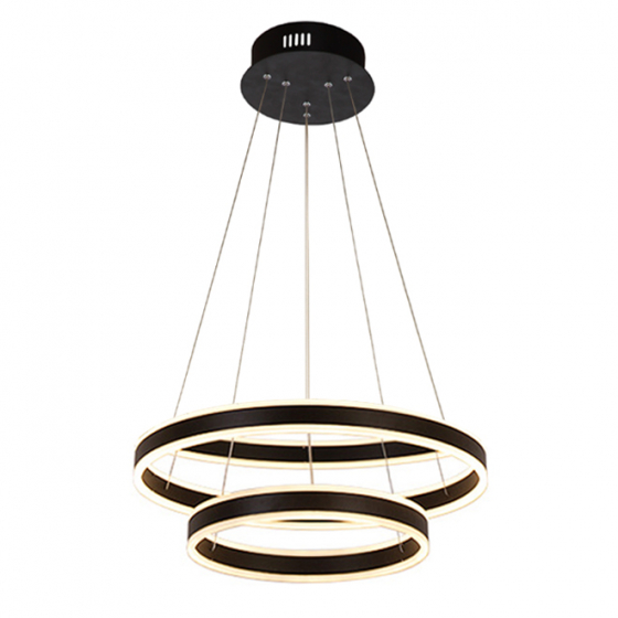 Image 1 of Alcon 12270-2 Suspended Architectural LED 2-Tier Ring Chandelier