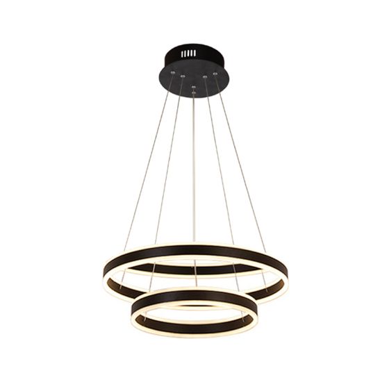 Alcon 12270-2 Suspended Architectural LED 2-Tier Ring Chandelier