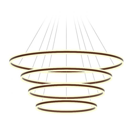 Alcon 12270-4 Suspended Architectural LED 4-Tier Ring Chandelier