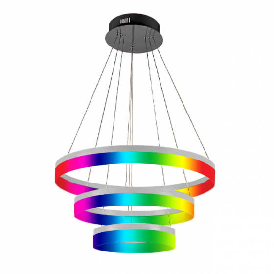 Alcon 12272-3-RGBW Redondo Architectural LED 3 Tier Ring Chandelier 