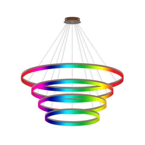 Alcon 12272-4-RGBW Redondo Architectural LED 4 Tier Ring Chandelier 