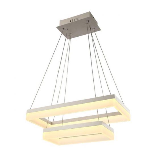 Alcon 12273-2 Rectangle Architectural LED 2-Tier Chandelier