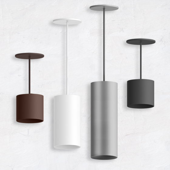 Alcon 12302-P-B Beveled Architectural LED Cylinder Pendant Light