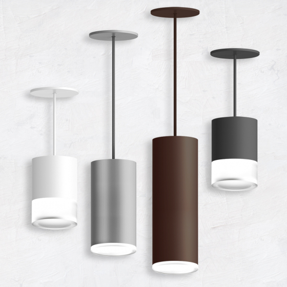 Alcon 12302-P-DLT Opal Drop Lens LED Cylinder Pendant Light