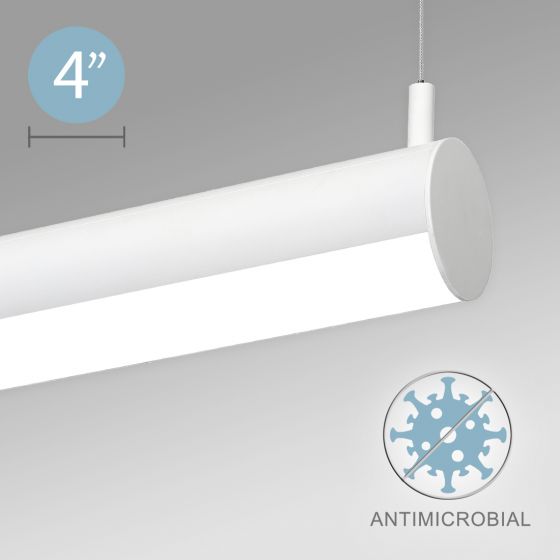 Alcon 12501-R4 Linear Antimicrobial LED Rotatable Pendant Tube Light 