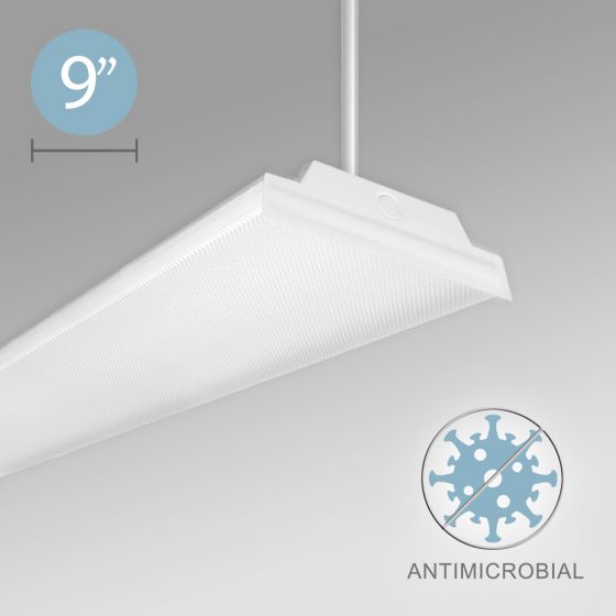 Alcon 12516-P Wraparound Antimicrobial LED Low Bay Pendant Light