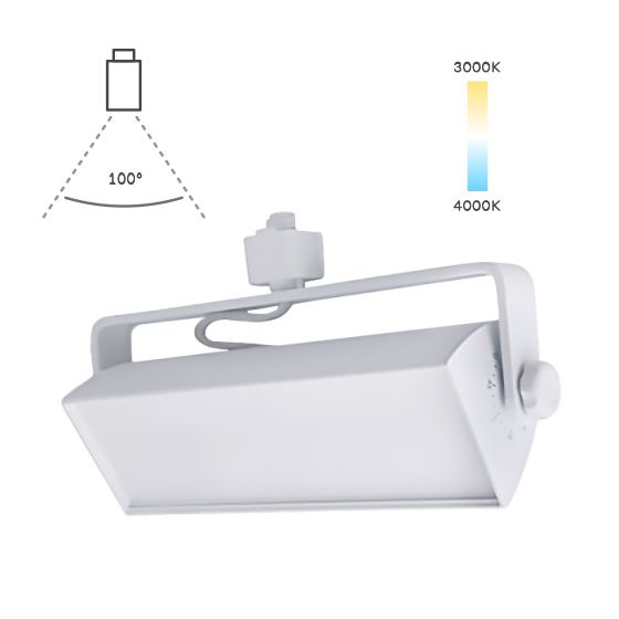 Alcon 13125 Adjustable Swivel Wall Wash Track LED Tracklight