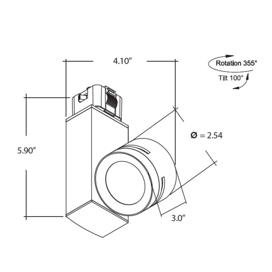 Alcon 13306 Architectural LED Adjustable Track Light