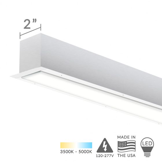 Alcon Lighting 12200 2 R Rft Series Architectural Led Linear Recessed Mount Direct Light Fixture