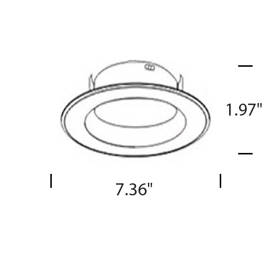 Alcon Escala 14008-6 6-Inch Round LED Recessed Can Light