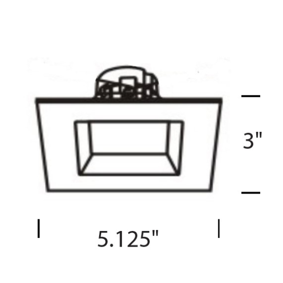 Alcon Escala 14009-4 4-Inch Square Baffle Architectural LED Recessed Can Light