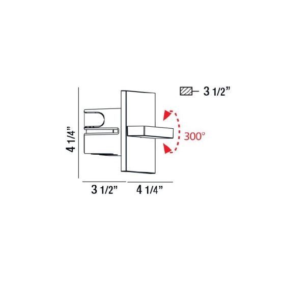 Alcon 14055 LED Outdoor Rotatable Recessed Step Light