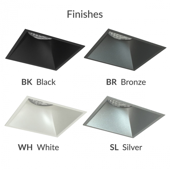 Alcon 14074-SF Illusione 4-Inch LED Square Fixed Recessed Light