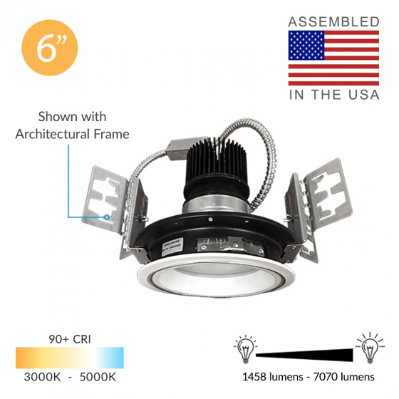 Alcon 14132-6 Mirage 6-Inch Architectural LED Recessed Light