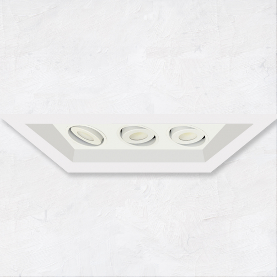 Image 1 of Alcon 14300-3 Oculare 3-Head Multiple Flanged Adjustable LED Recessed Light