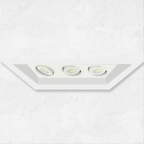 Alcon 14300-3 Oculare 3-Head Multiple Flanged Adjustable LED Recessed Light