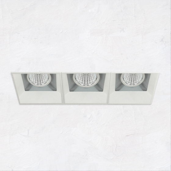 Image 1 of Alcon 14310-3 Oculare LED Architectural 3-Head Multiple Recessed Lighting System Fixture 