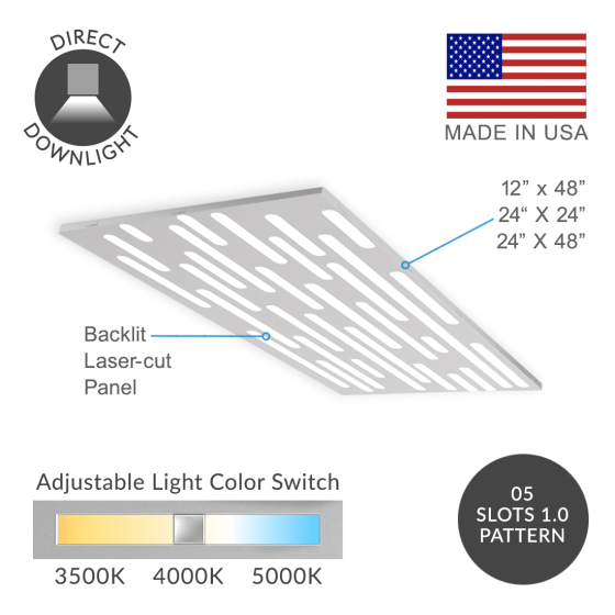 Alcon 14315-05 Slots 1.0 Architectural Recessed LED Flat Panel