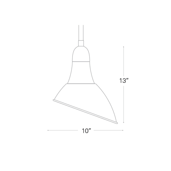 Alcon 15206 Angled Dome Pendant Architectural LED Commercial Sign Light