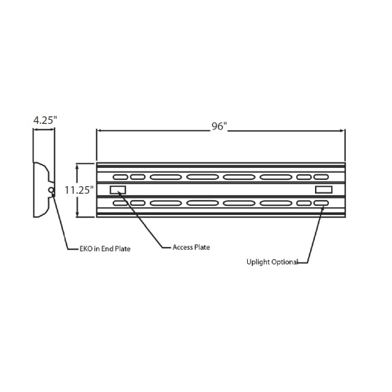 Alcon 15216 RFT 8-Foot Architectural LED Linear Louvered High Bay