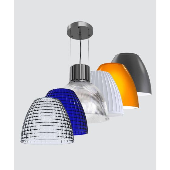 Alcon 15245-12 Integrated 12-Inch Industrial Dome LED Pendant Light