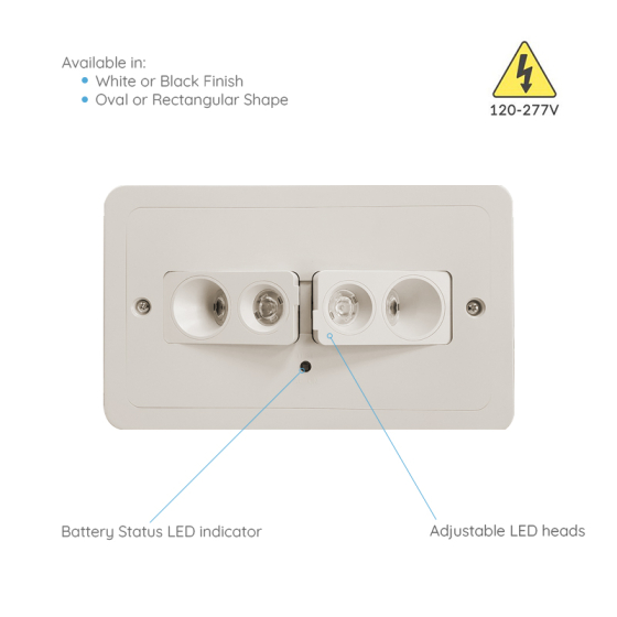 Alcon 16105 Adjustable Emergency Recessed LED Light Fixture