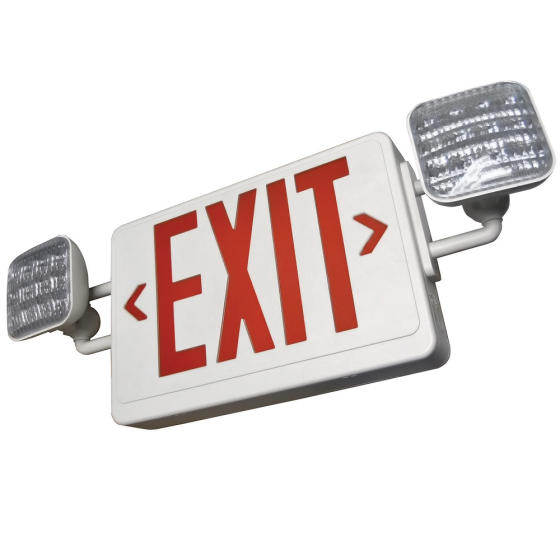 Alcon Lighting 16107 Aluminum LED Exit Signs with Emergency Lights