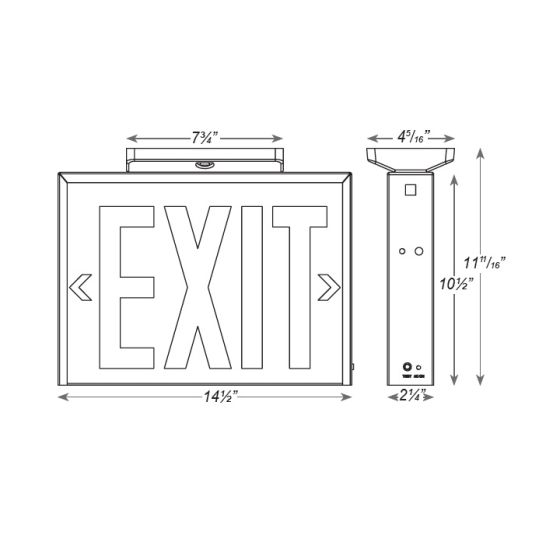 Alcon 16122 New York City Compliant Steel LED Exit Sign