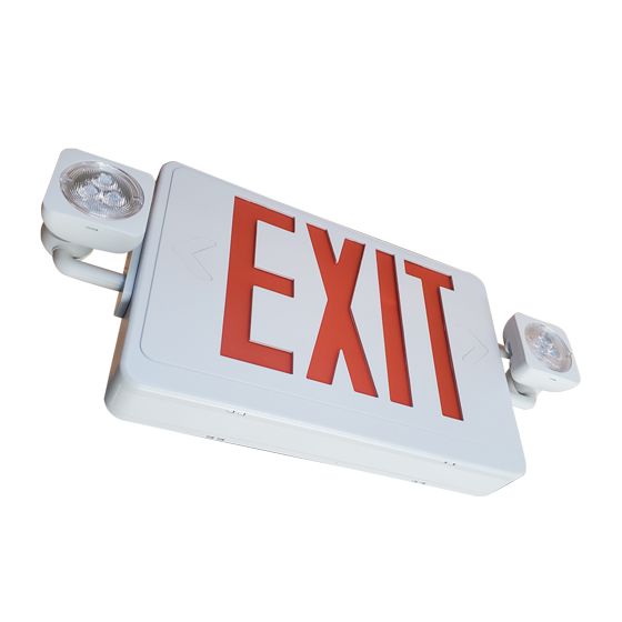 Alcon 16129 Thermoplastic Exit and Emergency Combo LED Sign 