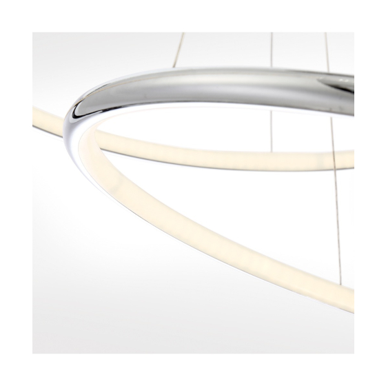 Alcon 12239 Skinny Cirkel Two-Tier Large Architectural LED Suspended Pendant Chandelier