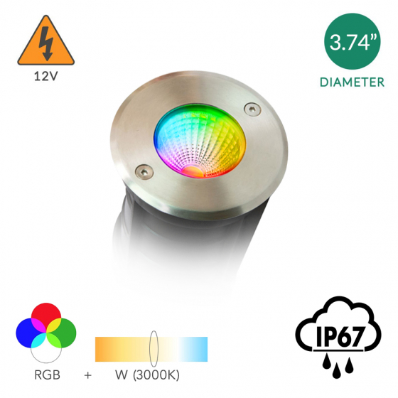 VE 9033 Outdoor Remote-Controlled RGBW Color-Changing LED Well Light