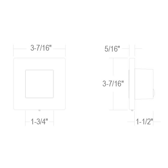 Alcon Lighting 9053 Ara LED Architectural Square Translucent Open Lens Recessed Pathway/Step Light.