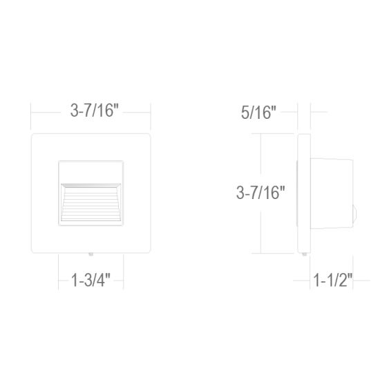 Alcon Lighting 9054 Ara LED Architectural Square Baffle Louver Recessed Pathway/Step Light