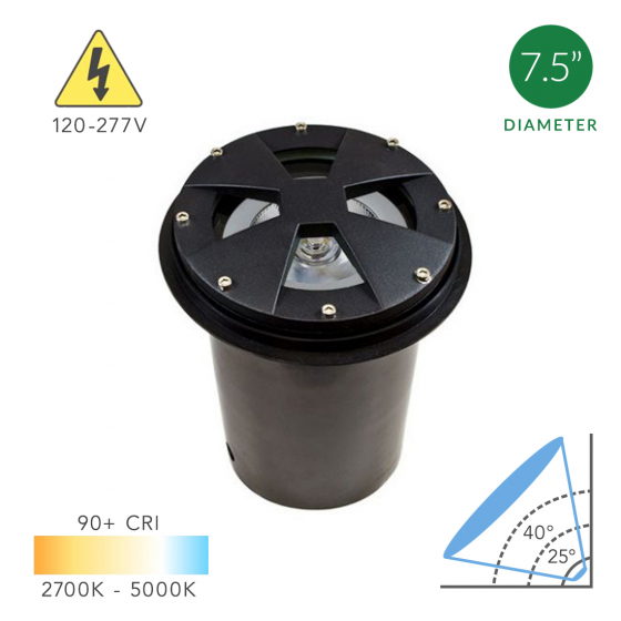 Alcon 9098 8-Inch In-Ground LED Well Light