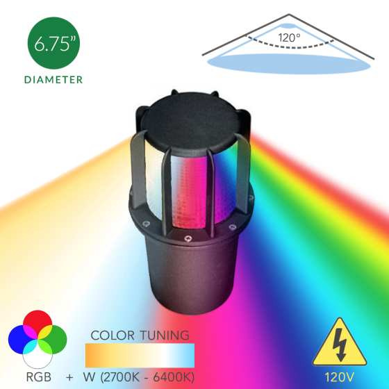 Alcon 9099-RGBW 7-Inch In-Ground RGBW LED Well Light