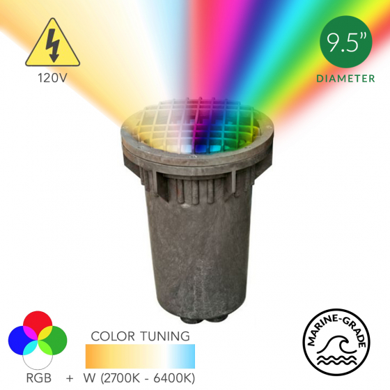 Alcon 9101-RGBW 10-Inch In-Ground RGBW LED Well Light