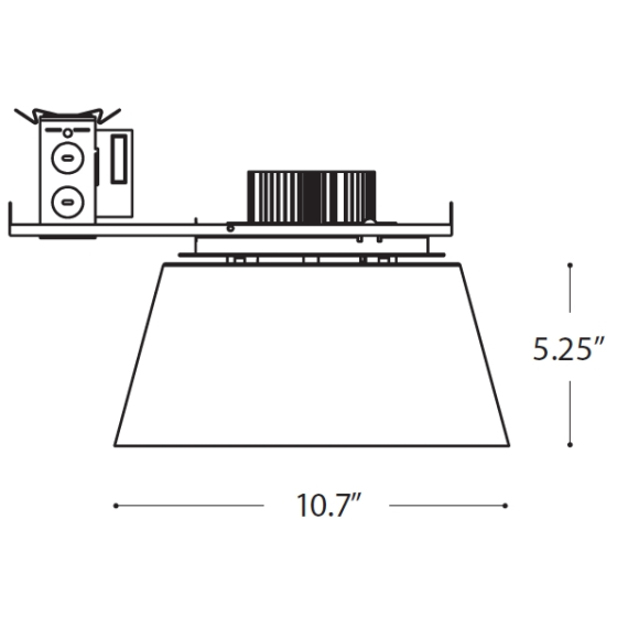 Alcon 14022 Semi-Recessed 10-Inch LED Downlight