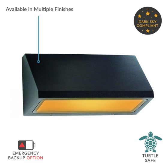 Alcon 11241-S Turtle Friendly Dark Sky Architectural Amber LED Wall Mount Light Fixture