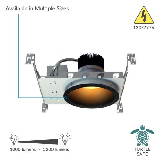Alcon Lighting 11242 Turtle Friendly Architectural Amber LED Commercial Downlight Fixture