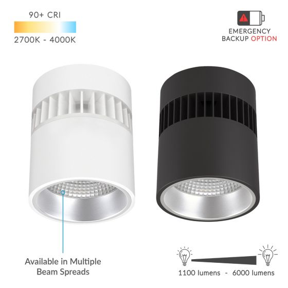 Alcon 12301-6 LED 6-Inch Surface or Suspended Cylinder Light