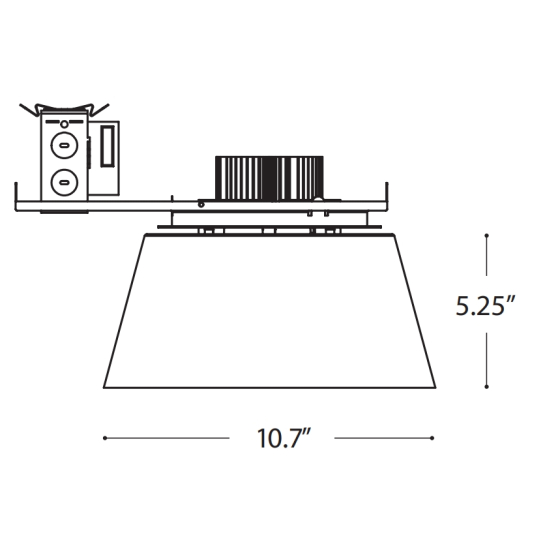 Alcon 14021 Semi-Recessed 10-Inch LED Downlight