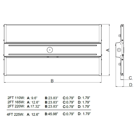Alcon Lighting 15223 Linear High Bay LED Commercial Lighting Pendant | DLC Premium 