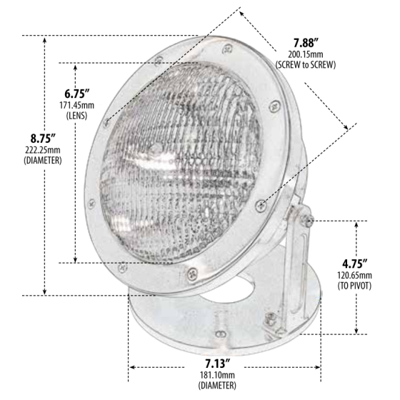 Alcon 17002 Submersible Pond and Fountain Underwater LED Light