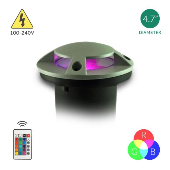 Alcon 90044 5-Inch In-Ground RGB LED Well Light